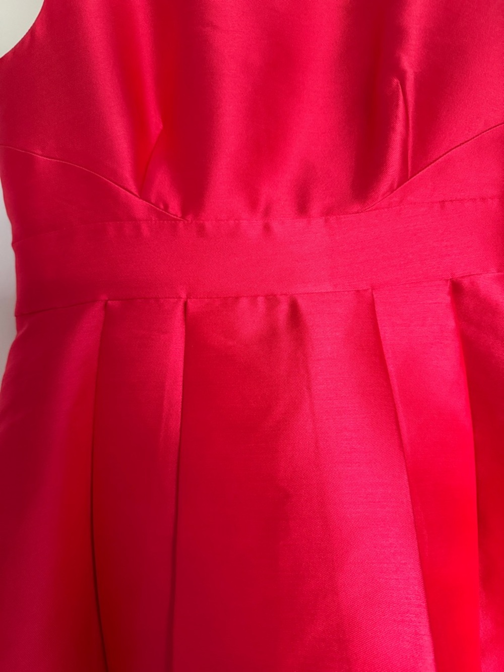 kate spade Hot Pink Satin Fit-and-Flare Dress - Picture 2 of 5